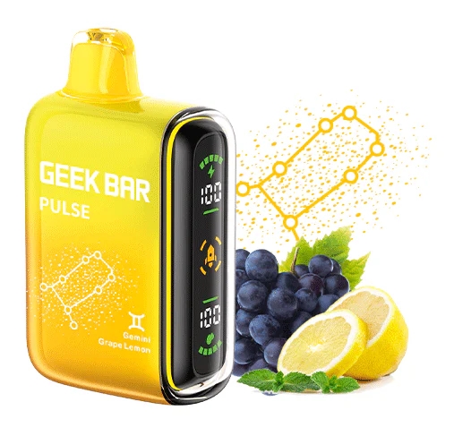 Geek Bar Pulse 15000 Puffs Vape - Geminiブドウ レモン：日本市場で進化する革新的デュアルフレーバーデバイス