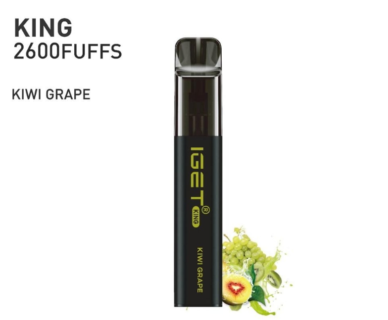 IGET King 2600 Puffs Vape - キウイブドウ：果実の冷気をまとった一体型ベイピング体験