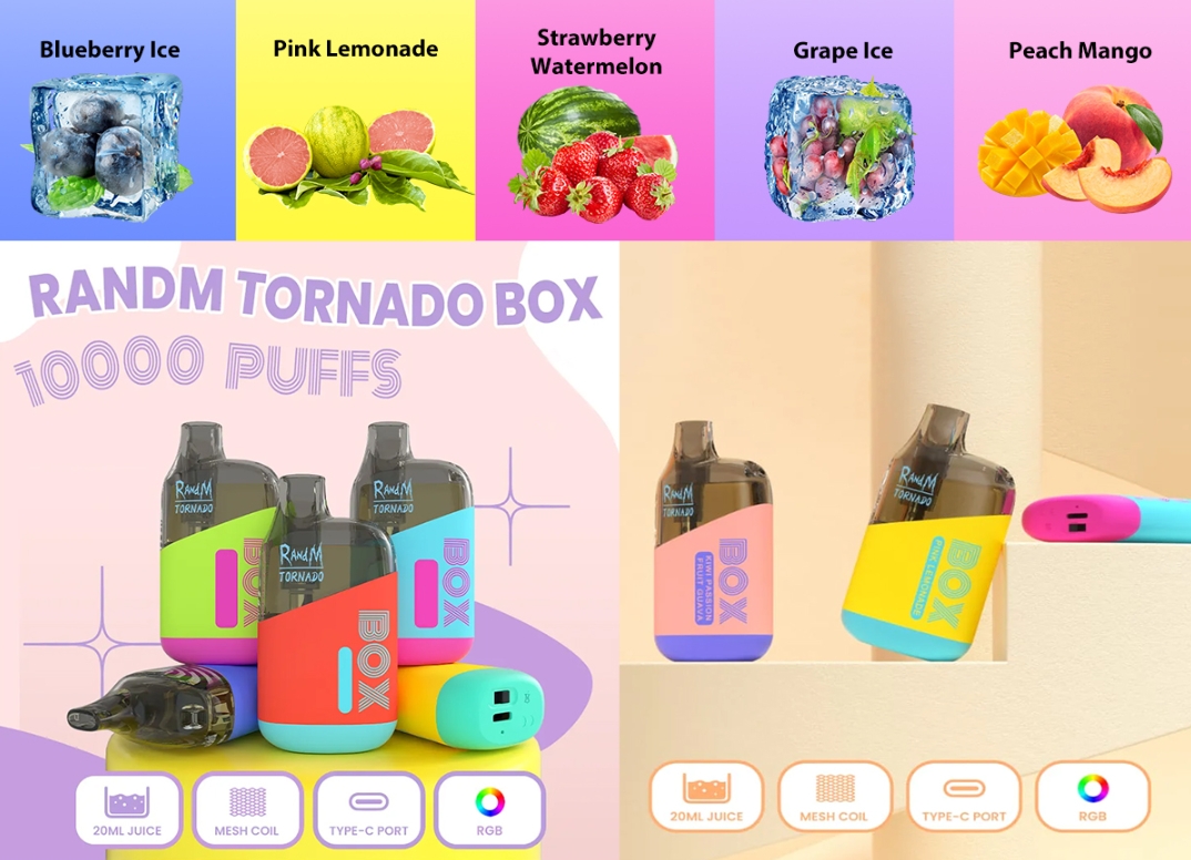 Fumot Original RandM Tornado Box 10000 Puffs Vape - コーラアイス：清涼感と満足感が融合した次世代のVAPE体験